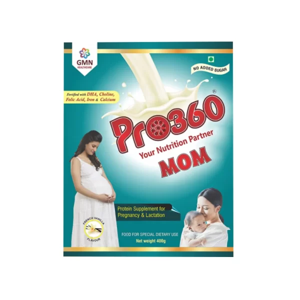 GMN Pro360 Mom Protein Powder Nutritional Supplement for Pregnant and Lactating Mothers French Vanilla Flavor (400g Refill Pack)