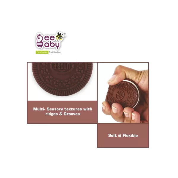 BeeBaby Cookie / Biscuit Shape Soft Silicone Teether