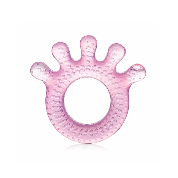 Finger Shape Water Filled Teether pink
