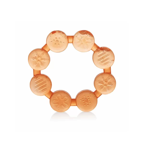 Ring Shape Water Filled Teether orange