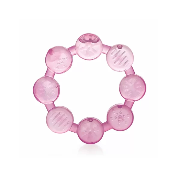 Ring Shape Water Filled Teether pink
