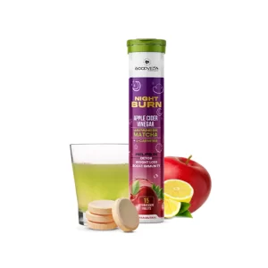 Goodveda Night Burn with Apple Cider Vinegar Japanese Matcha Effervescent 15 Tablets