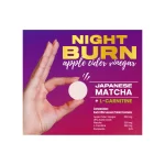 Goodveda Night Burn with Apple Cider Vinegar Japanese Matcha Effervescent 15 Tablets