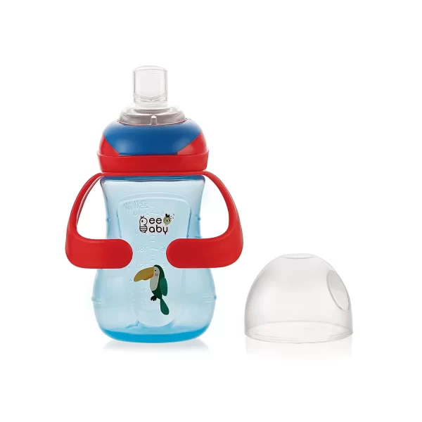 BeeBaby Soft Silicone Spout Sippy Blue Cup with Handle 6M+ (250ml) BeeBaby Soft Silicone Spout Sippy Blue Cup with Handle 6M+ (250ml)
