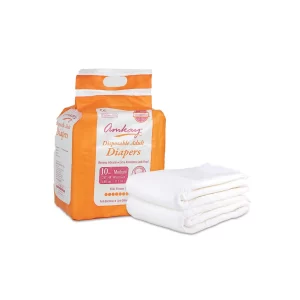 Amkay Adult Diaper Medium Waist Size 26-44 Inches (10 Diapers)