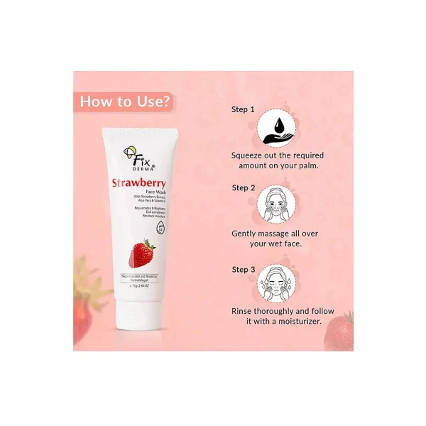 FixDERMA Strawberry Brightening Face Wash