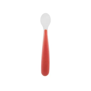 Chicco Soft Silicone Spoon for Babies from 6+ Months (Red)