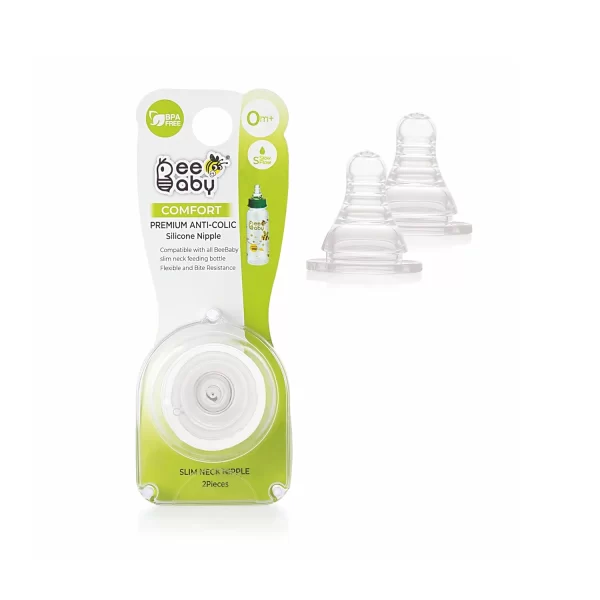 BeeBaby Comfort Anti-Colic Silicone Nipple with Carrying Case Slow Flow BeeBaby Comfort Anti-Colic Silicone Nipple with Carrying Case Slow Flow