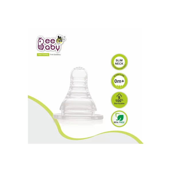 BeeBaby Comfort Anti-Colic Silicone Nipple Pack of 2 - Cureka
