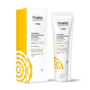 Rivela Dermascience Tinosorb M+Zinc Oxide Mineral Sunscreen Lotion (50ml)
