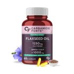 Carbamide Forte Flaxseed Oil 1250mg Cold Pressed Capsules for Heart, Bones, Joints