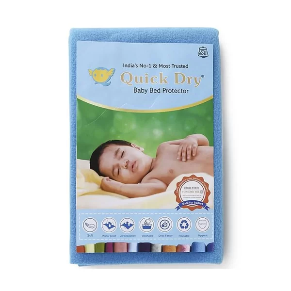 Quick Dry Baby Bed Protector Plain (Single Bed)