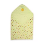 LuvLap Cotton Hooded Wrapper -Pineapple Print (M.No 19073)
