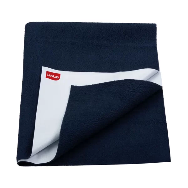 LuvLap Instadry Baby Bed Protector Navy Blue