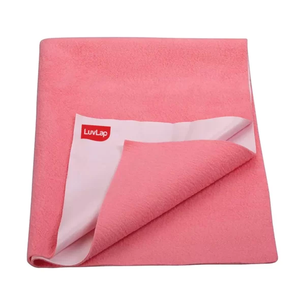 LuvLap Instadry Baby Bed Protector Salmon Rose – Medium
