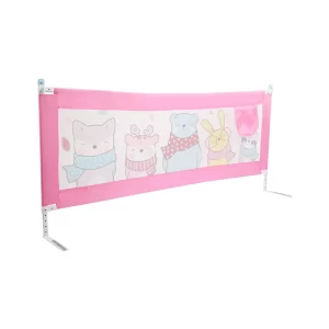LuvLap Comfy Baby Bed Rails Pink Printed