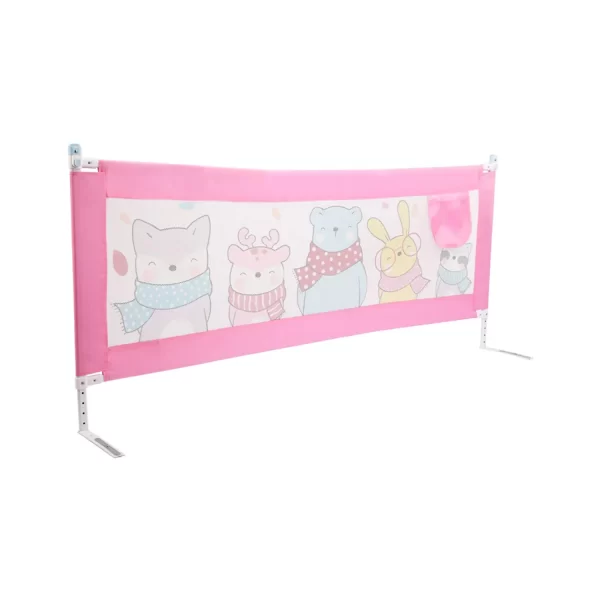 LuvLap Comfy Baby Bed Rails Pink Printed