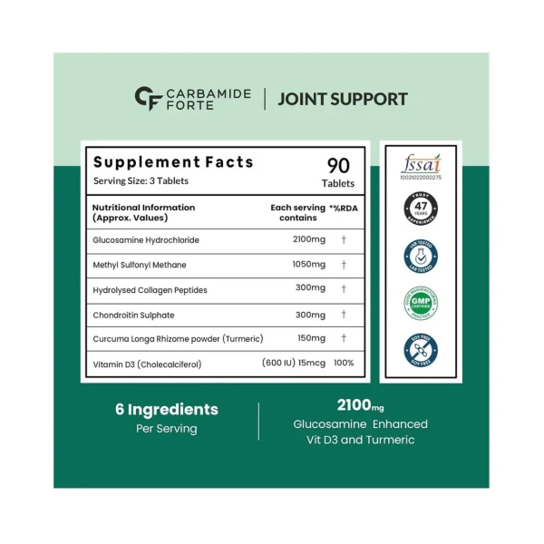 Carbamide Forte Joint Support 3900mg Adults Capsules (90 Tablets)