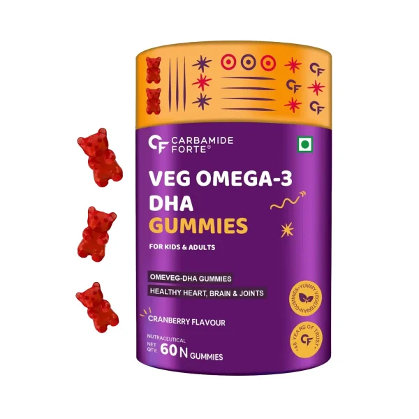 Carbamide Forte Veg Omega 3 DHA Gummies for Kids, Adults Healthy Brains and Joints (60 Gummies) Carbamide Forte Veg Omega 3 DHA Gummies for Kids, Adults Healthy Brains and Joints (60 Gummies)