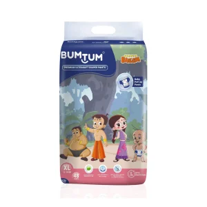 Bumtum Chota Bheem Ultrasoft Baby Diaper Pants XL 12 to 17 Kg - 48 Diapers