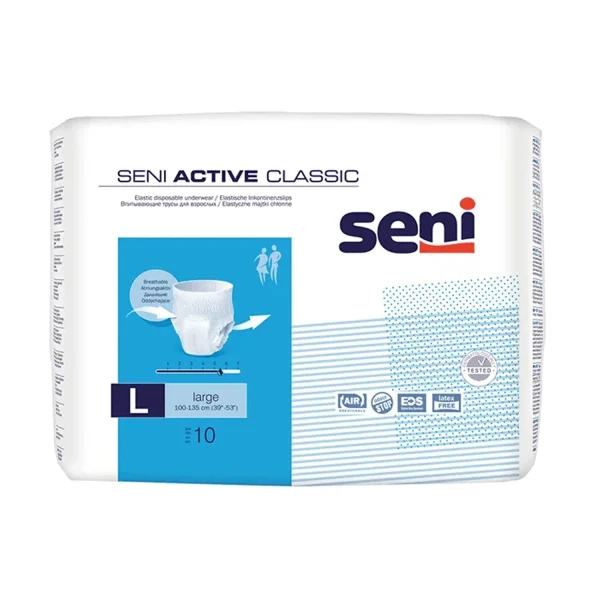 Seni Active Classic Diaper Large 100-135cm (10 Diapers) Seni Active Classic Diaper Large 100-135cm (10 Diapers)