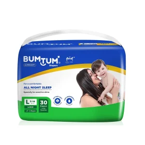 Bumtum Ultrasoft Baby Diaper Tape - Large (30 Diapers)