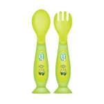 BuddsBuddy Premium Fork and Spoon Set with Suction for Babies from 3+ Months – 2Pieces