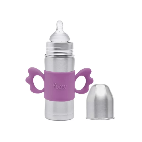 Dr. Flow Vogue Plus Stainless Steel Feeding Bottle for Babies 3+ Months (360ml) Dr. Flow Vogue Plus Stainless Steel Feeding Bottle for Babies 3+ Months (360ml)