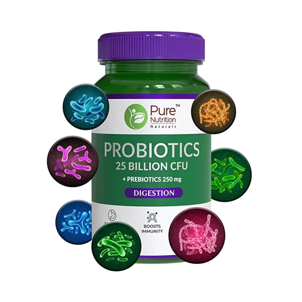Pure Nutrition Probiotics 25 Billion CFU (60 Veg Capsules) Pure Nutrition Probiotics 25 Billion CFU (60 Veg Capsules)