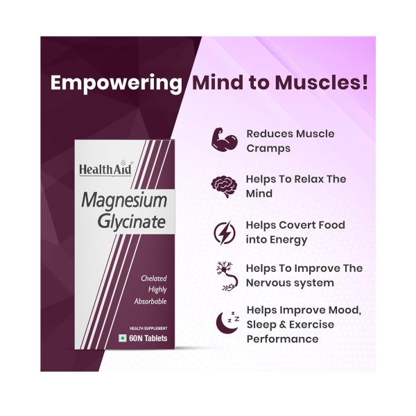 HealthAid Magnesium Glycinate With Zinc Tablets (60 Nos)