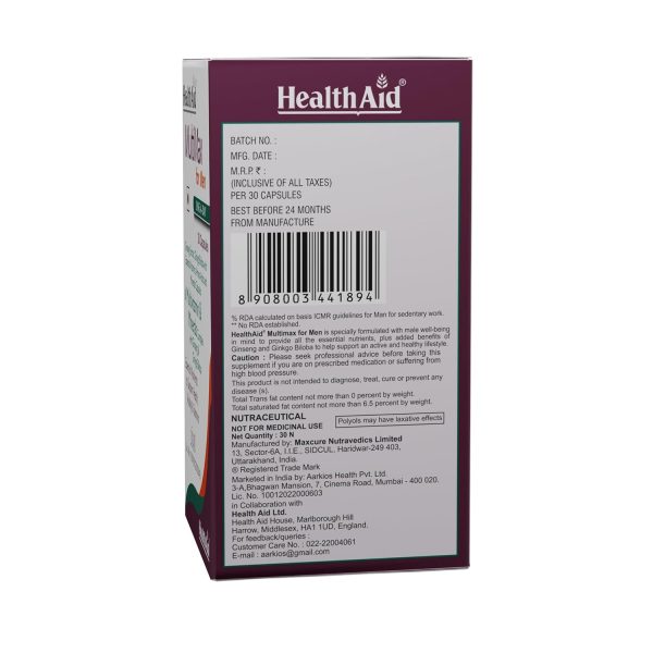 HealthAid MultiMax for Men (30 Capsules)