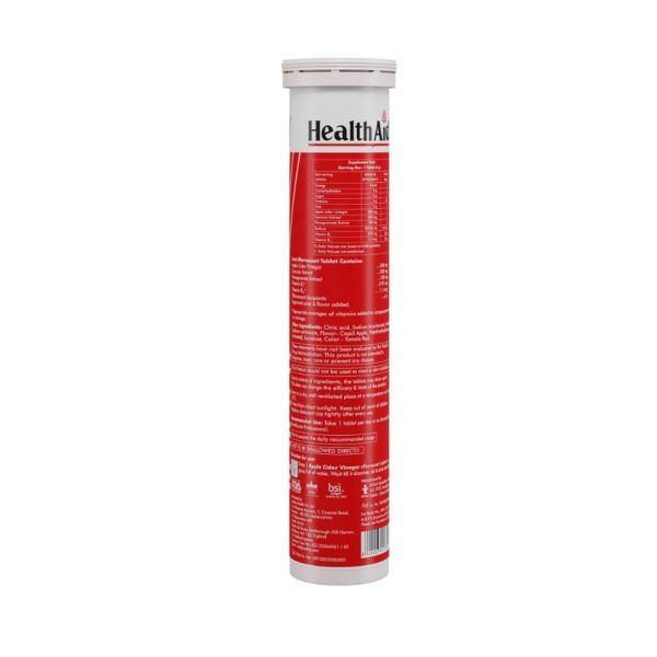 HealthAid Apple Cider Vinegar and Garcinia Extract (Sugar Free) 20 Effervescent Tablets