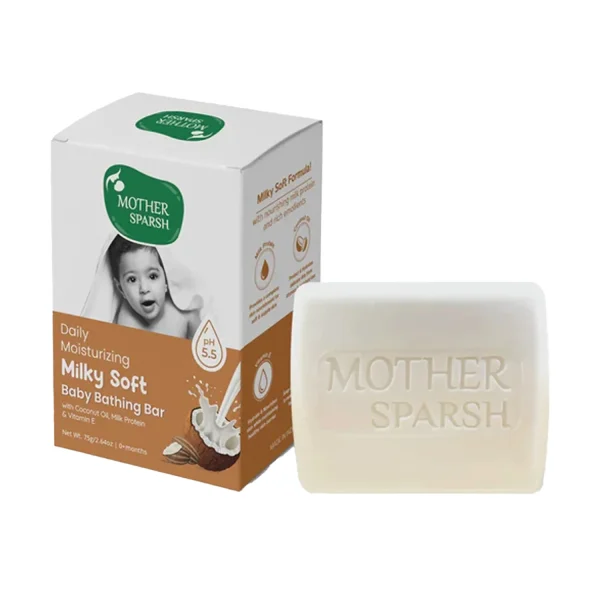 Mother Sparsh Daily Moisturizing Milky Soft Baby Bathing Bar (75g) Mother Sparsh Daily Moisturizing Milky Soft Baby Bathing Bar (75g)