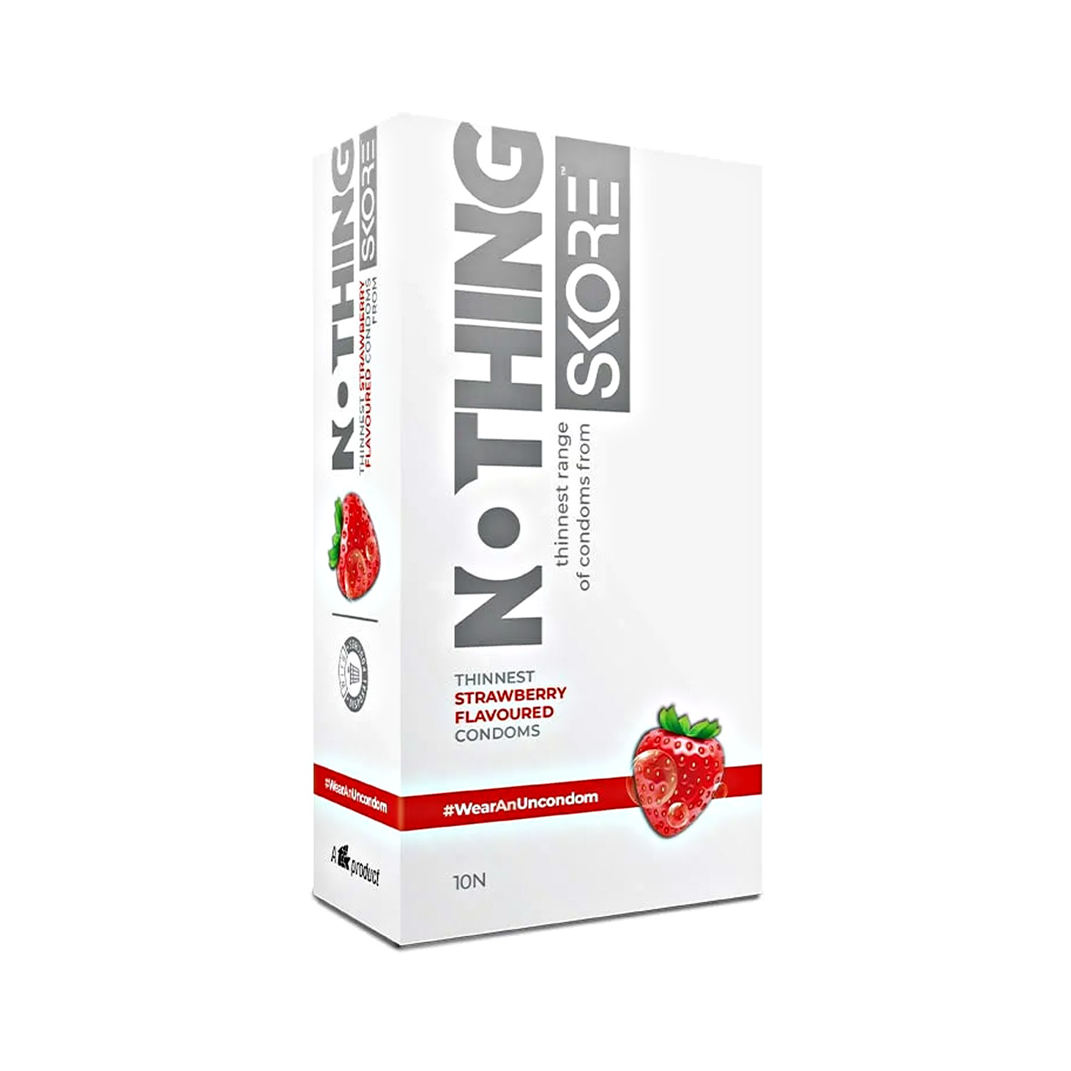 Skore Nothing Strawberry Flavoured Condoms