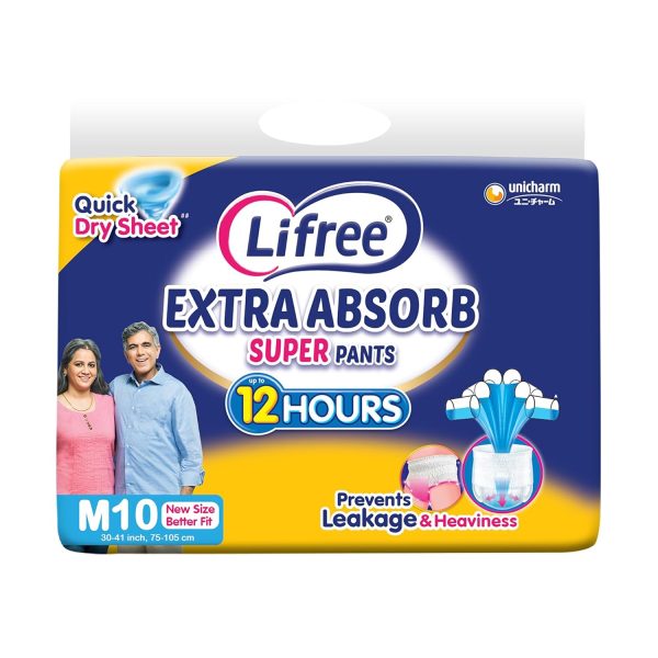 Lifree Extra Absrob Super Pants Style Diaper Medium (10 Nos) Lifree Extra Absrob Super Pants Style Diaper Medium (10 Nos)