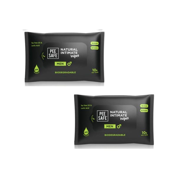 Pee Safe Intimate Wet Wipes 10 Pieces Men (Pack of 2)