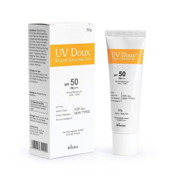 oi1.jpg UV Doux Silicone SPF50 PA+++ Sunscreen Gel 50gm - Cureka