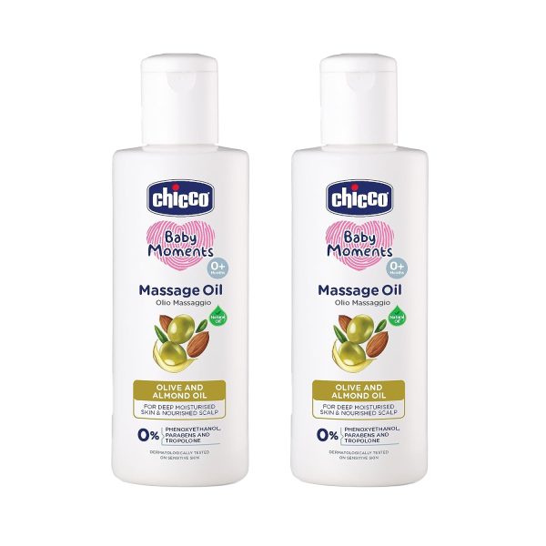 Chicco Baby Massage Oil 200 ml (Pack of 2) Chicco Baby Massage Oil 200 ml (Pack of 2)