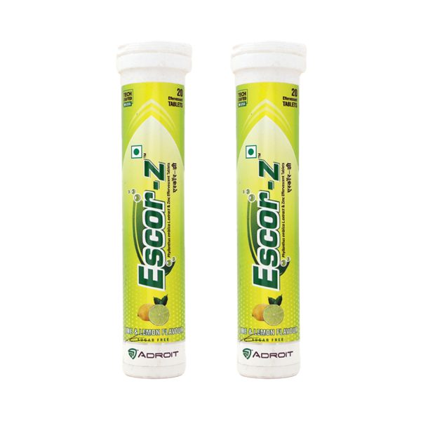 Escor Z 20 Tablets (Lime And Lemon Flavour) Pack of 2 Escor Z 20 Tablets (Lime And Lemon Flavour) Pack of 2