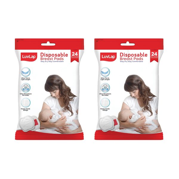 LuvLap Disposal Breast Pads 24 Pcs (M.No 18475) (Pack of 2) LuvLap Disposal Breast Pads 24 Pcs (M.No 18475) (Pack of 2)