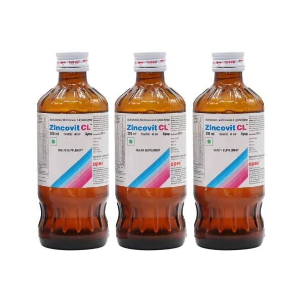 Zincovit CL Syrup 200ml (Pack of 3)