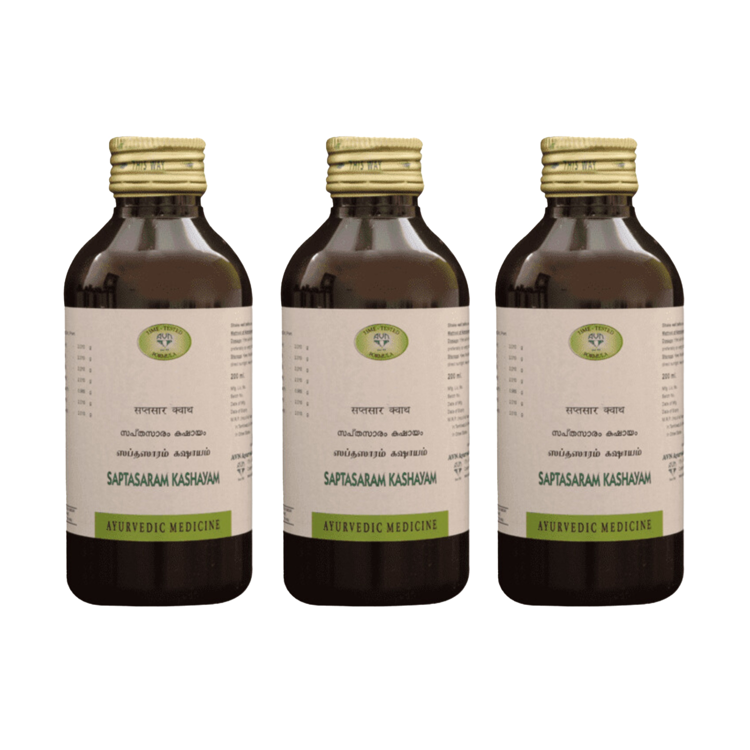 AVN Saptasaram Kashayam 200ml (Pack of 3)