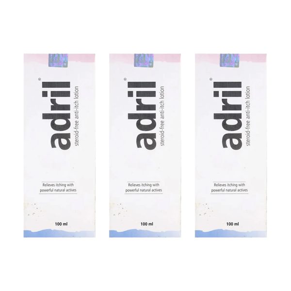 Adril Anti Itch Lotion 100 ml (Pack of 3) Adril Anti Itch Lotion 100 ml (Pack of 3)
