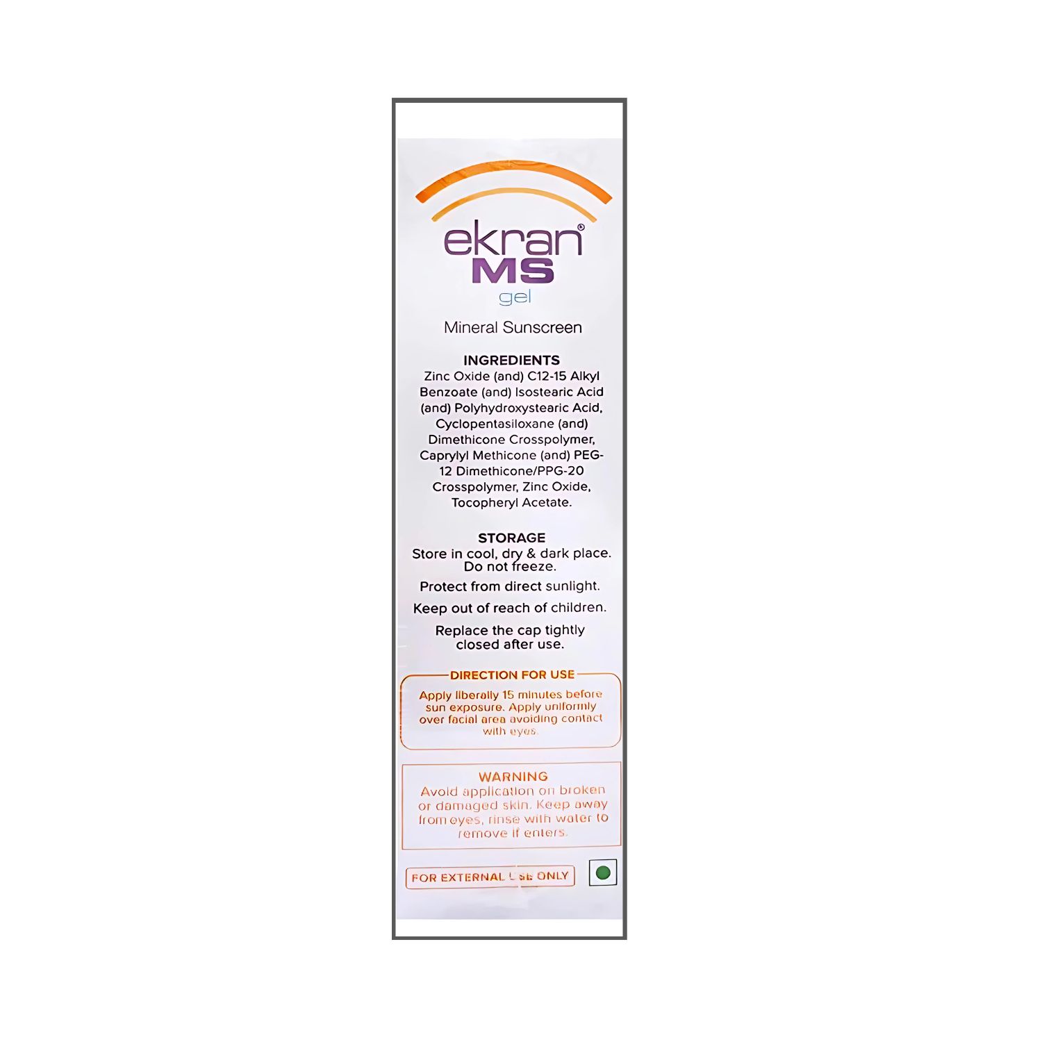 Ekran MS Mineral Sunscreen Gel 2