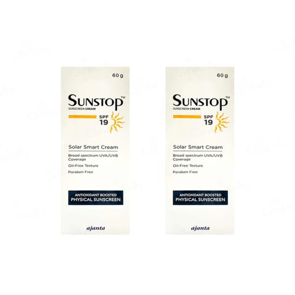 Sunstop 19 Sunscreen Cream (60 gm) Pack of 2
