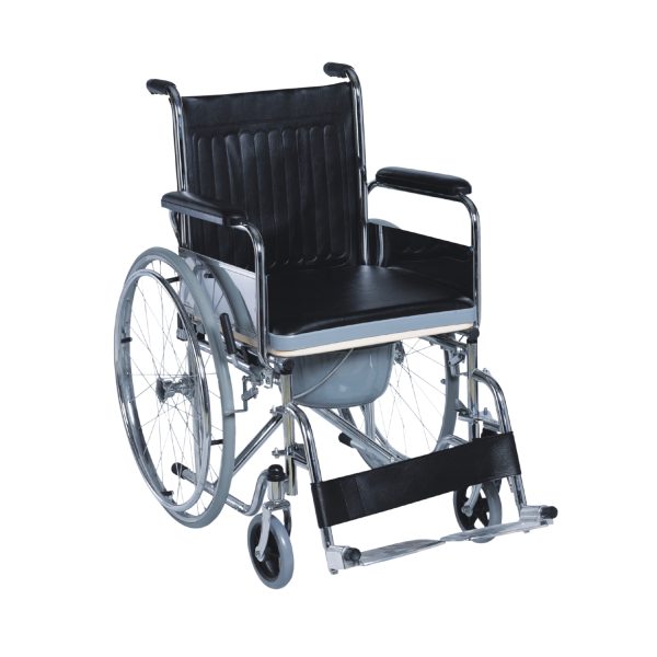 Healthshine WC Chrome Commode Foldable Wheelchair HS 609 Healthshine WC Chrome Commode Foldable Wheelchair HS 609