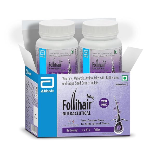 Follihair Hairfall Control Tablets for Adults Twin Pack (2 x 30 N) Follihair Hairfall Control Tablets for Adults Twin Pack (2 x 30 N)