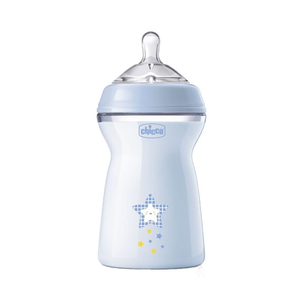 Chicco Natural Feeling Feeding Bottle – 330ml Fast Flow (Blue) Chicco Natural Feeling Feeding Bottle – 330ml Fast Flow (Blue)