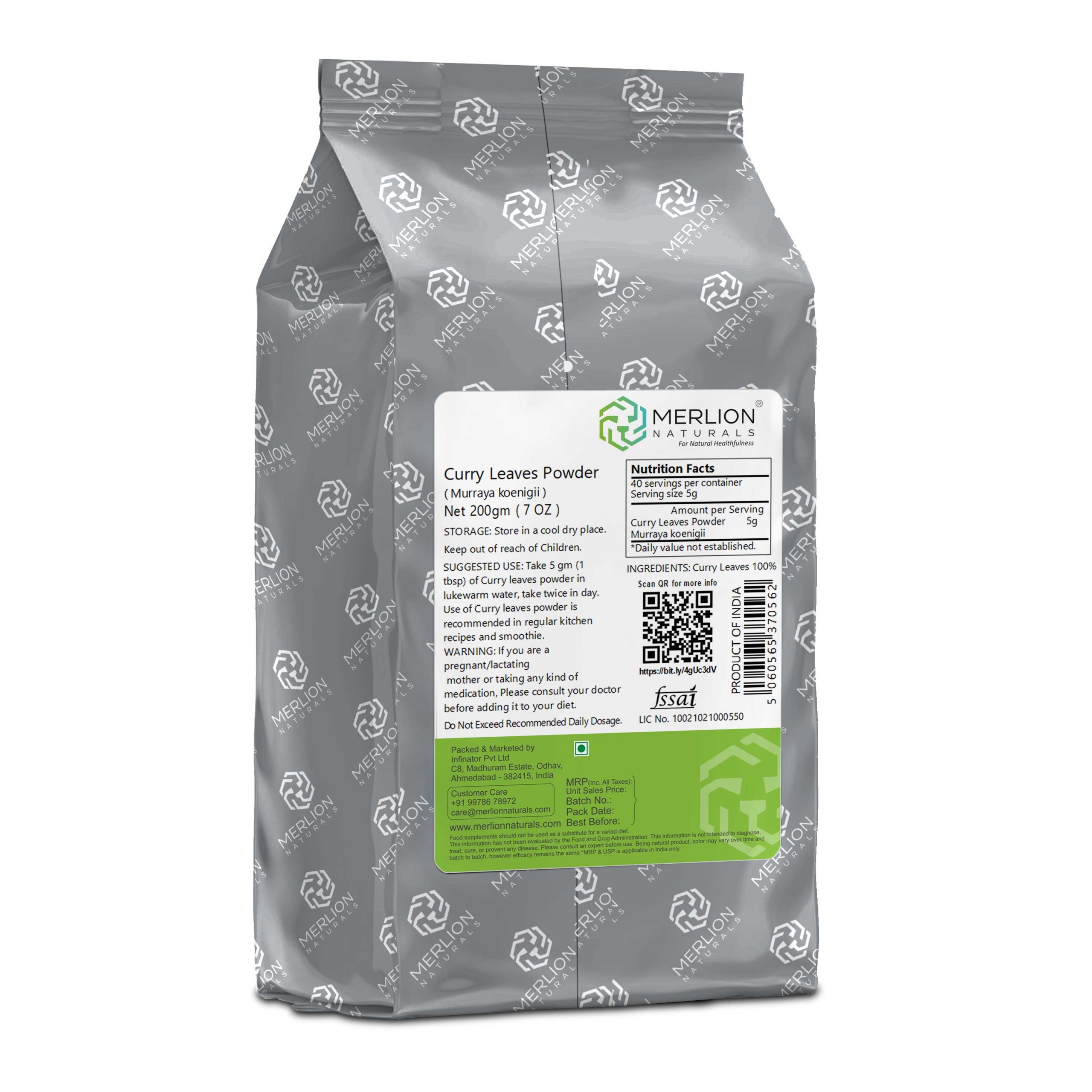 Curry Leaves Powder_200gm_Merlion Naturals_2
