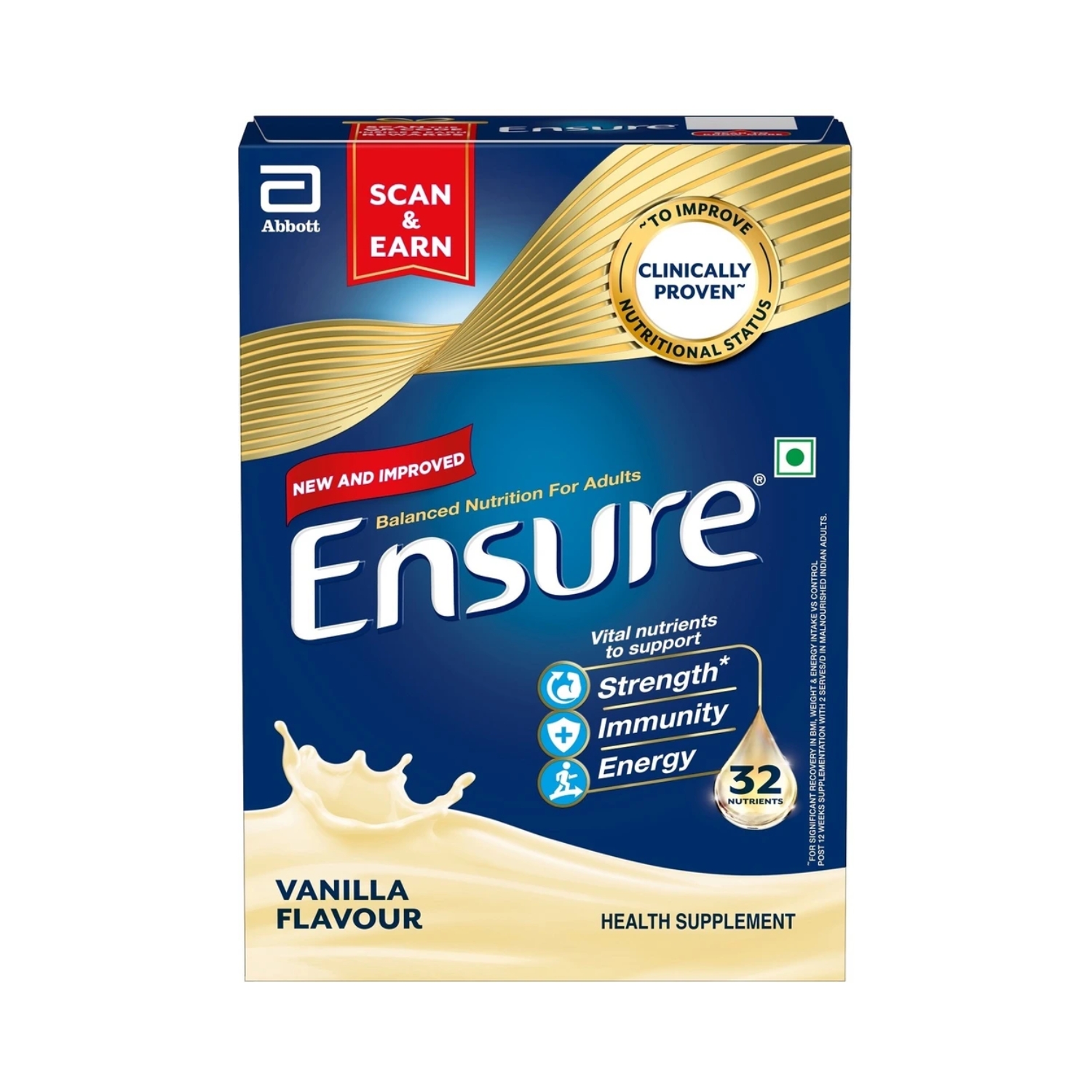 Ensure Complete Balanced Nutrition Vanilla Flavor, 375 g (Refill pack)